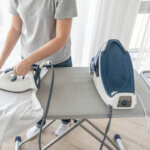 ironing board with shelf