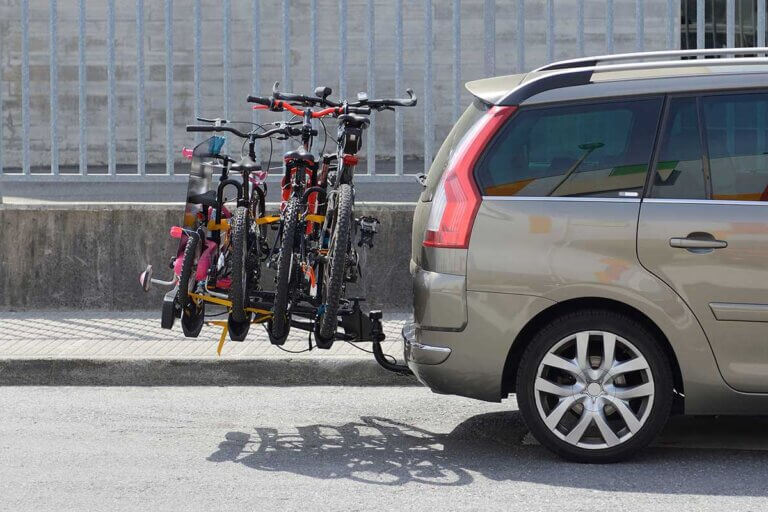 rear-mounted bike rack