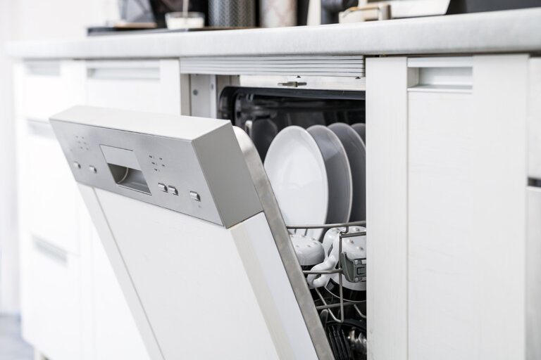 semi-integrated dishwasher