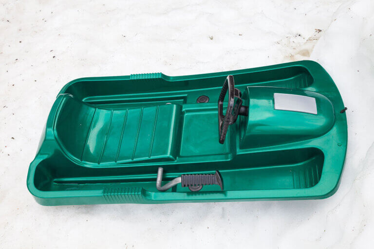 sled with steering wheel